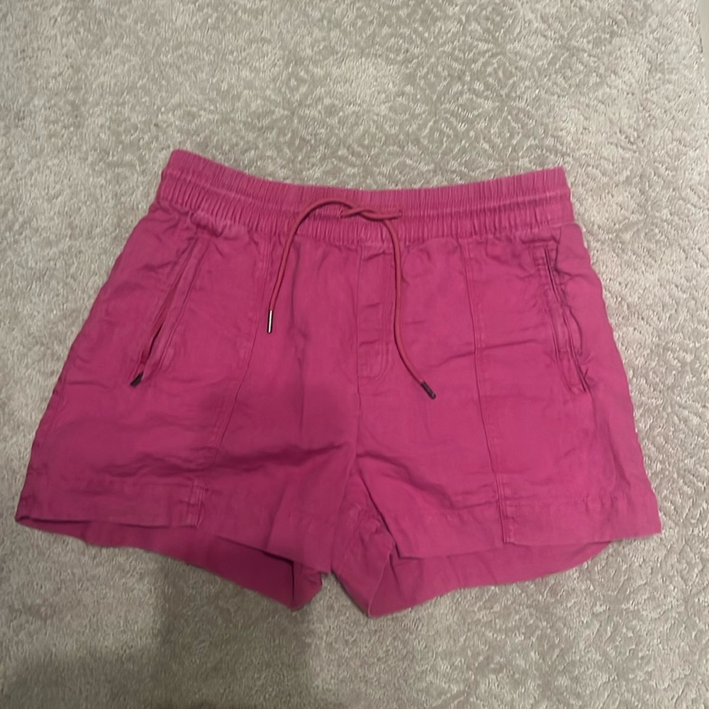 Athleta Retreat Linen Shorts Med